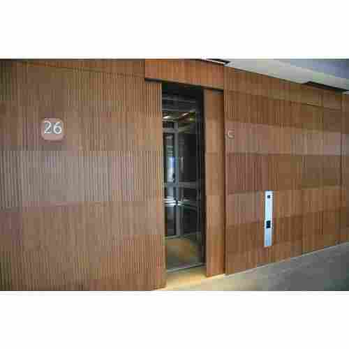 Brown Strong And Durable Automatic Entrance Sliding Wooden Door For Office And Home