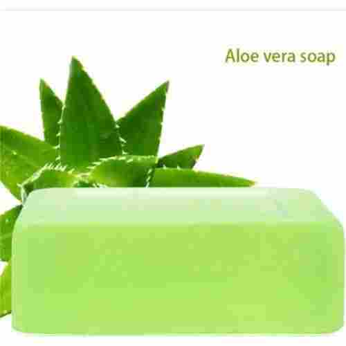 Green Medicated Rectangular Aloe Vera Bath Soap For Glowing Skin