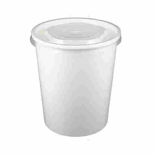 Recyclable and Simple Design Pure White Plain Conical Shape Plastic Ice Cream Container