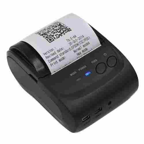Black Color Mobile Bluetooth Thermal Printer With Dimension 111 * 124 * 48mm