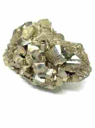 Golden Sparkling Natural Mineral Geode Cubes Crystal Stone Pyrite Cluster