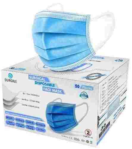 Surgical Disposable 3 Ply Surgical Face Mask, For Virus, Dust And Pollution