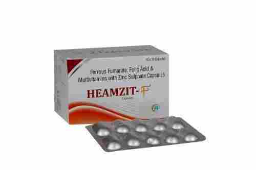 Heamzit Ferrous Fumarate Folic Acid And Multivitamins With Zinc Sulphate Capsules 10x10 Blister Pack