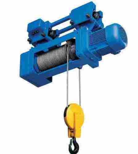 Electric Wire Rope Hoists In Blue Color And Mild Steel Metal, Voltage 220v