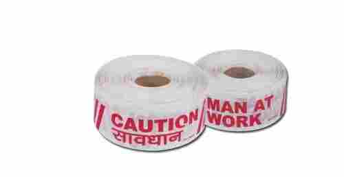 Red And White Single Sided Caution Barricade Tape 3 Inch