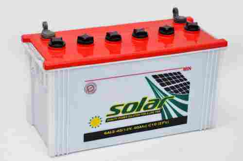 Red And White 12-Volts 250-400 Watts Plastic 40ah Solar Battery For Inverter