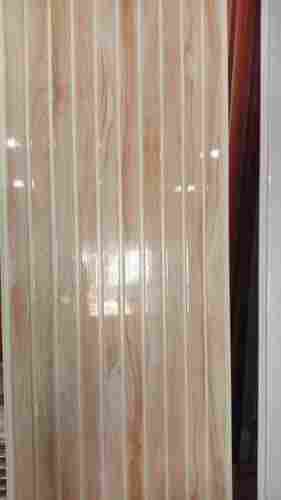 8mm Light Brown Glossy Plain Rectangle Waterproof PVC Wall Panel Uses For Residential