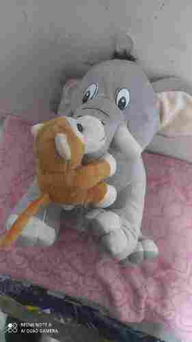 Light Weight Kid Soft Toys (Elephant And Monkey) In Grey And Yellow Color
