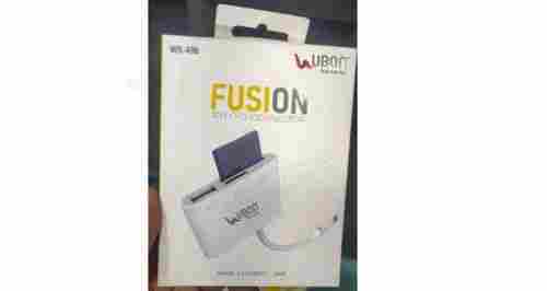 White Color Ubon Fusion iPhone OTG Connector For Quick Data Transferring