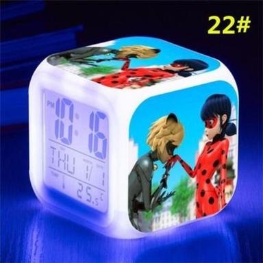 Multicolor  Portable Cube Digital Miracolous Sublimation Clock For Table, Home, Office