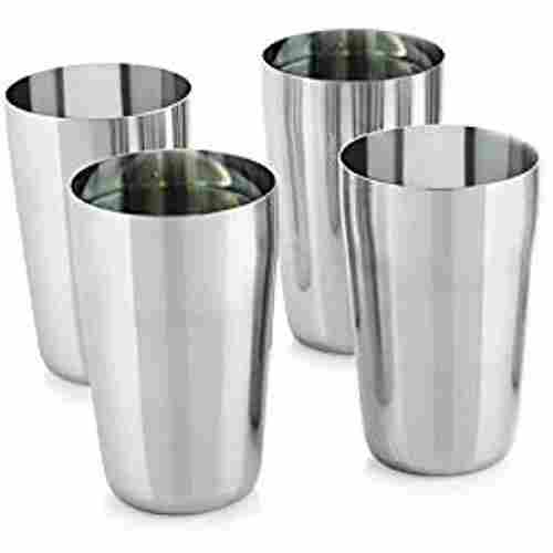 Stainless Steel Multipurpose Unbreakable Silver Shiny Finish Glasses(100% Food Grade)