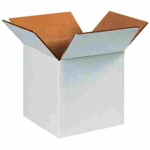 4 Inch White Color Corrugated Packaging Box With Square Shape, Recyclable