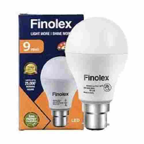 9 Watt Round White Electrical Finolex Led Bulb For Commercial And Domestic