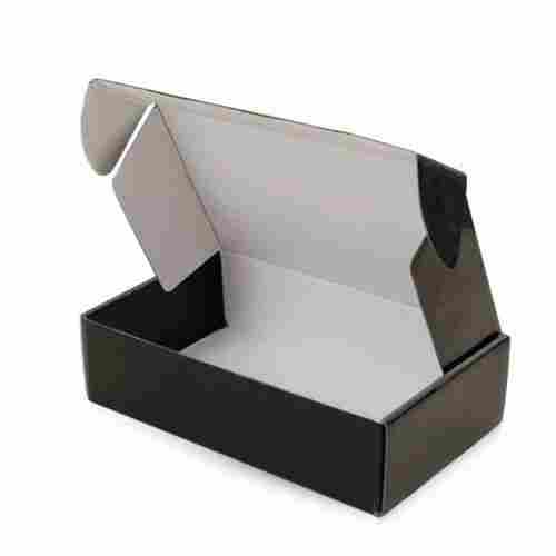 Black Color Plain Cardboard Food Packing Box With Rectangular Shape