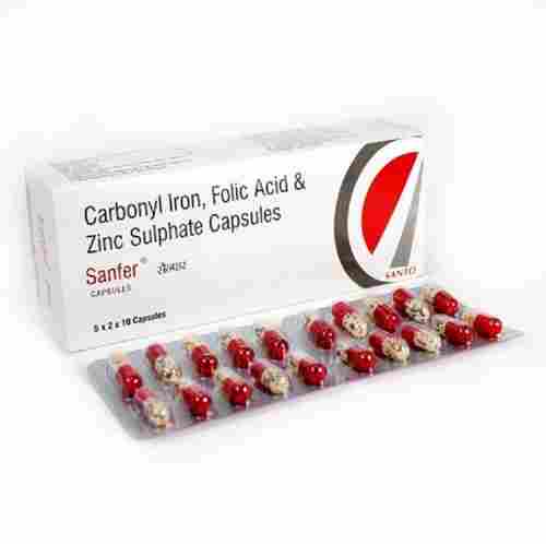 Carbonyl Iron, Folic Acid And Zinc Sulphate Capsule