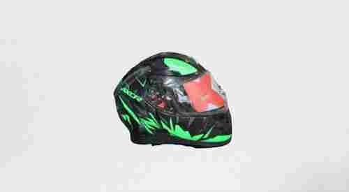Black And Green Color Printed Plastic Full Face Axor Helmet for Personal Safety