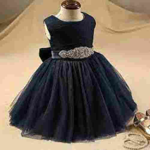 Coat With Blossom Clasp Adorable Satin Navy Blue Jewel Flower Girl Dresses Knee Length Baby Frock 