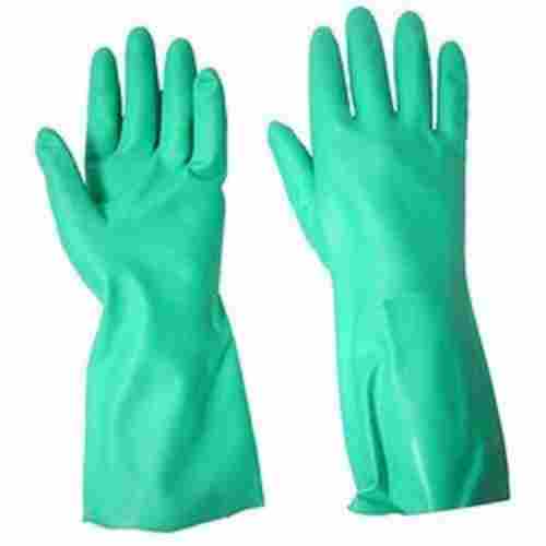 Green Colour Full Finger Cleanroom Gloves With Rubber Materials, Easy to Use