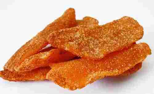 Orange Colour Dried Mango Chips With 1 Month Shelf Life And Delicious Taste