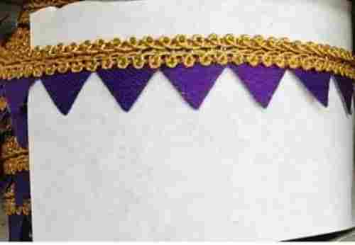 Purple Color With Golden Work Designer Lace And 9 Meter Length
