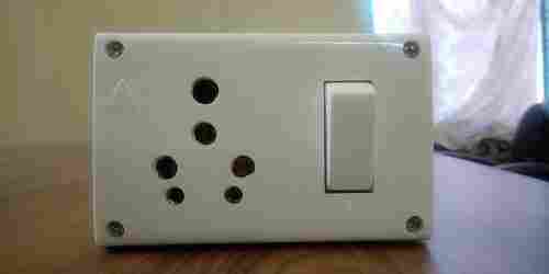 Shock Proof Less Power Consumption White Rectangular Electric 4 Way Switch