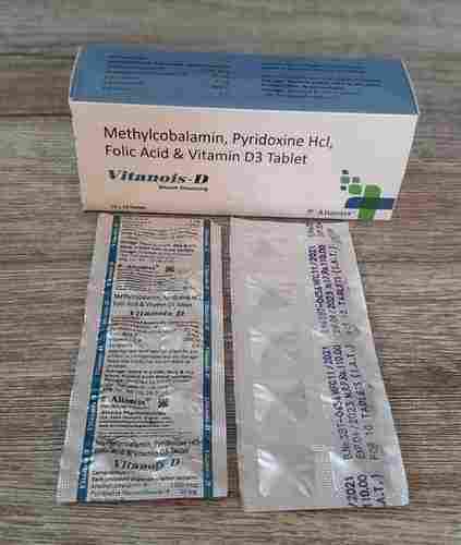 Vitanois D , Methylcobalamin, Pyridoxine Hcl, Folic Acid And Vitamin D3 Tablet Mouth Dissolving, Pack Of 100 Tablets