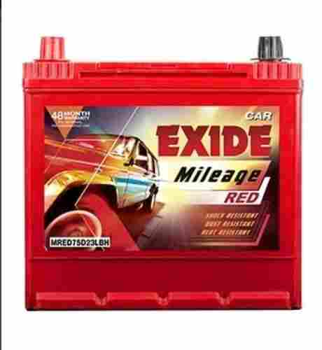 Acid Lead 68 Ah, Exide Battery With 48 Months Warranty In Red Color