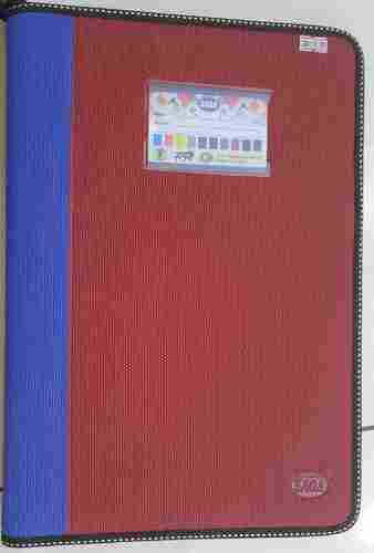 Portable Red And Blue Color Saga Leather Chain File For Documents