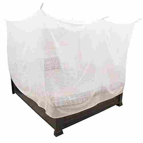 White Bed Mosquito Net With Fine and Soft Cotton Fabric And Washable
