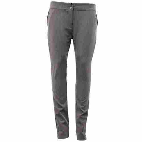 100 Percent Cotton Grey Colour Plain Formal Wear Pant Ladies Linen Trousers