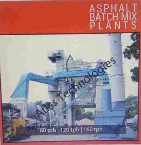 Asphalt Batch Mix Plant In Blue And White Color, Capacity 120 Ton Per Hour