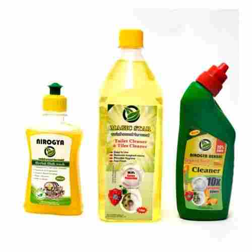 Nirogya Combo Pack Of Herbal Dish Wash, Toilet And Tiles Cleaner Liquid