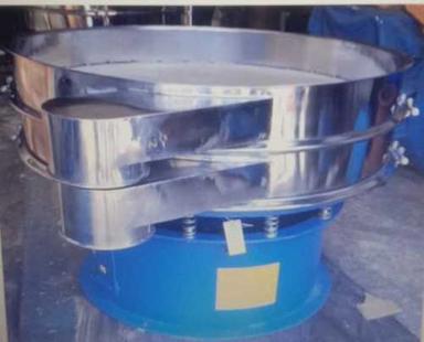 Circular Automatic Stainless Steel Vibro Screen For Industrial Use, Blue Silver Color