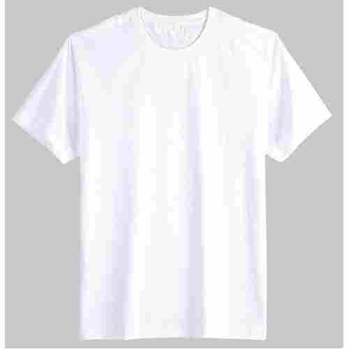 Simple and Versatile White Color Round Neck Half Sleeve Cotton Mens T Shirts, Perfect for any Occasion