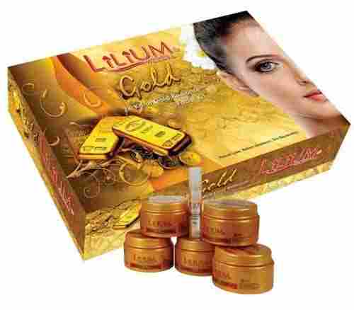 No Side Effect Skin Friendly Anti Wrinkle Lilium Gold Facial Kit For Winter Care And Daily Use