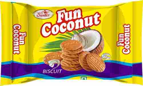 Hygienically Packed Sweet And Delicious Taste Crispy And Crunchy Fun Coconut Biscuit
