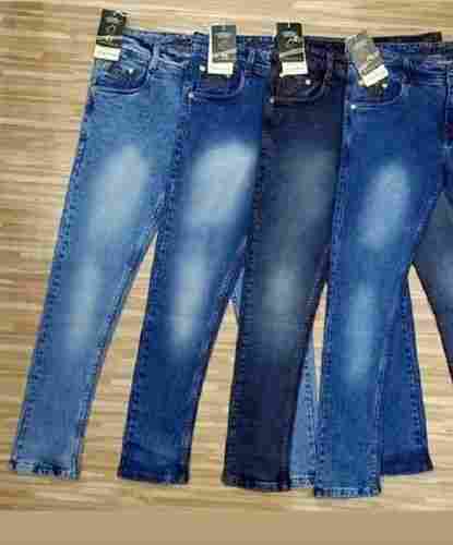Mens Blue Color Plain Regular Fit Casual Jeans For Daily Wear