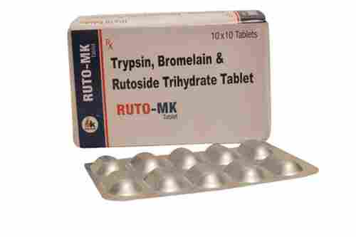 Trypsin, Bromelain And Rutoside Trihydrate Tablet, 10x10 Alu Alu Pack