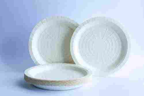 100% Compostable And Disposable Eco Friendly White Color Paper Plates