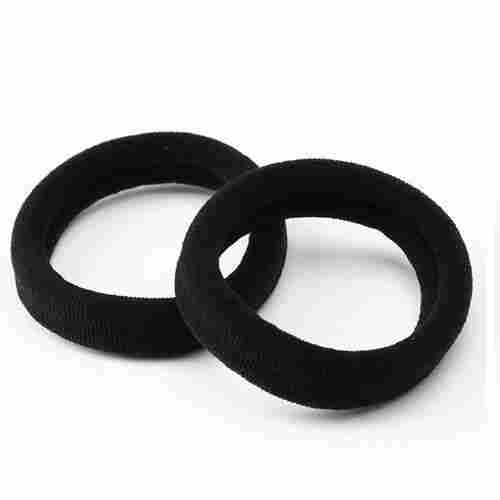Black Colour Ladies Hair Band With Cotton Thread & Round Shape, Easy to Wear
