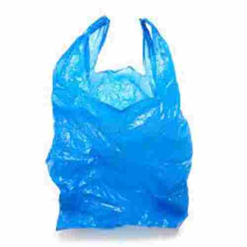 Blue Empty Plastic Bag Isolated Over White Background Plastic Carry Bags