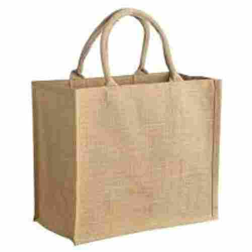 Plain Design Ecofriendly Easy Foldable Carry Jute Bag Brown Color 