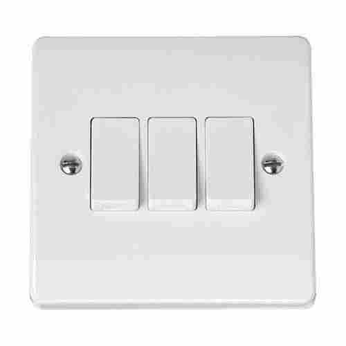 Rectangular Shape White Colour Highly Durable 5-15 A White Electrical Switches 220 V