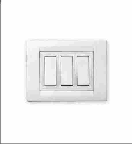 White Color 6 AMPS 1 Meter Modules PVC Modular Electrical Switch