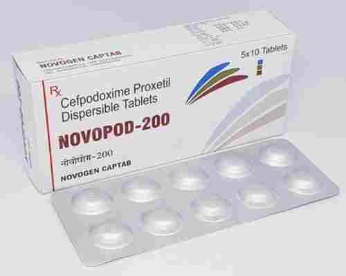 Novopod-200 Cefpodoxime Proxetil 200 MG Antibiotic Tablets, 5x10 Blister Pack