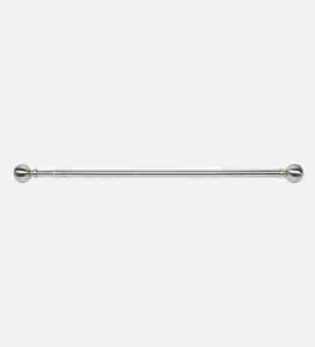 Pepperfry Buy Silver Satin Stainless Steel Curtain Rod (36 -66 Inches) With Bracket By Deco