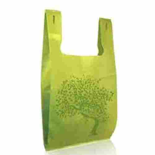 Pp Non Woven Green Color Printed Carry Bags For Garments And Kitchen Items