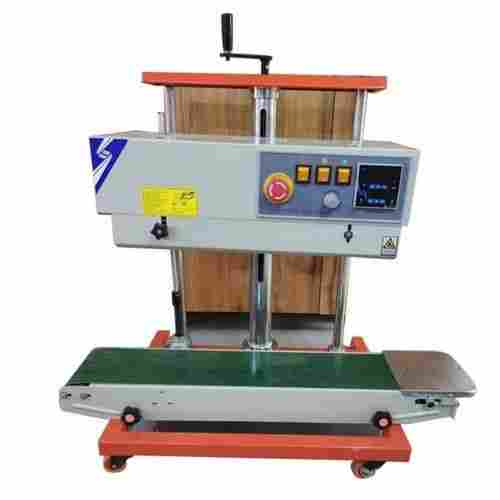 10kg Load Capacity Single Phase Vertical Continuous Band Sealer Machine For Plastic Packet Sealing
