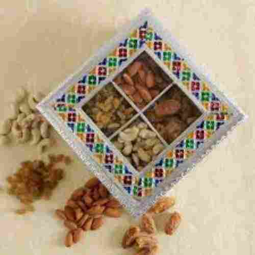 Dry Fruit Box In Multicolor Packaging And Four Compartment, Square Shape