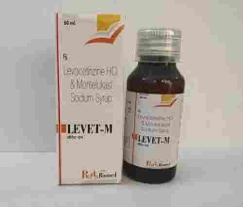 Levet-M Levocetizine HD And Montelukast Sodium Syrup For Runny Nose Because Of Sensitivity Roughage Fever And Hypersensitive Skin